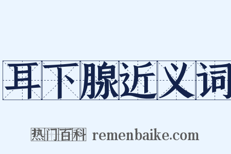 耳下腺近义词是什么意思的图片